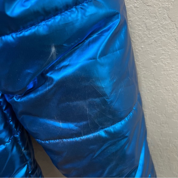 Champion X NASA men sz XS Metallic Puffer Jacket Blue Quilted - Picture 7 of 16